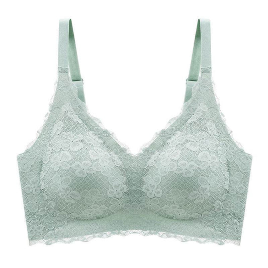 Non-Marking Beautiful Back Sports Plus Breast Plus Size Bra - Mubimart