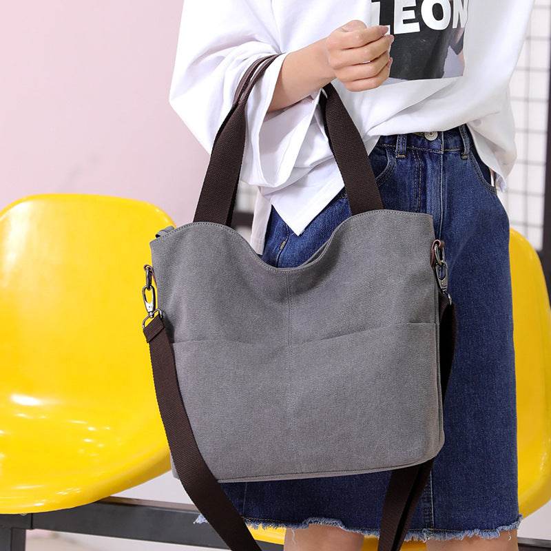 Shoulder women bag canvas bag - Mubimart