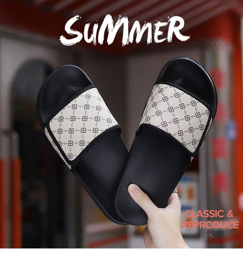 Cross-border Slippers Summer Outdoor Wear Niche High-grade Velcro Non-slip Beach Flip-flops Men - Mubimart