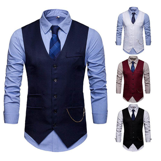 Men's Jewelry With Nightclub Suit Vest Coat - Mubimart