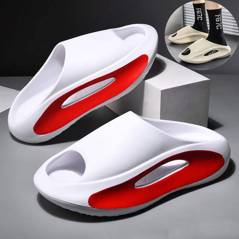Ins Slippers Women Men Peep Toe Slipper Summer Hollow Unisex Sports Beach Shoes - Mubimart