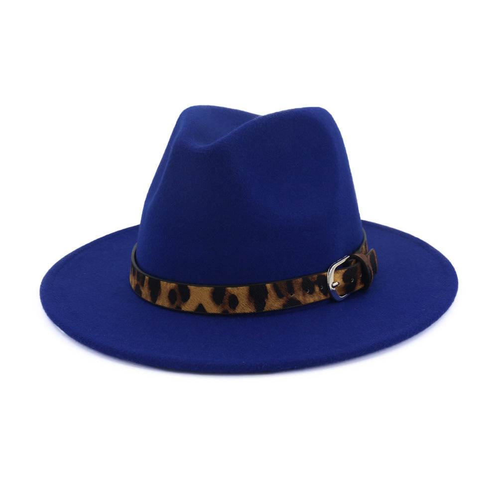 Fedora hat leopard print hat - Mubimart