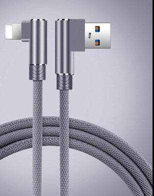 Double Elbow Fast Charging Mobile Phone Data Cable Mobile Game Charging Cable - Mubimart