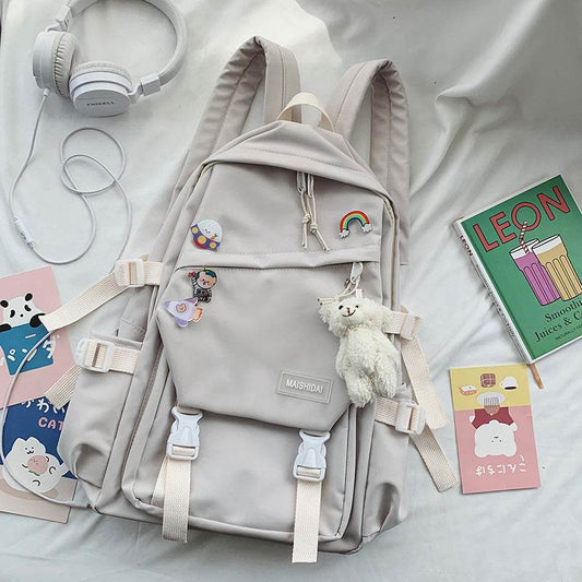 Backpack Women Fashion Casual School Bag Campus Backpack - Mubimart