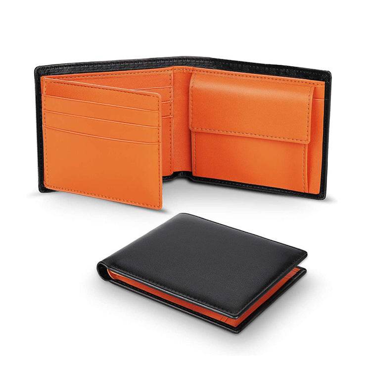 Men's Short Top Layer Cowhide Wallet - Mubimart