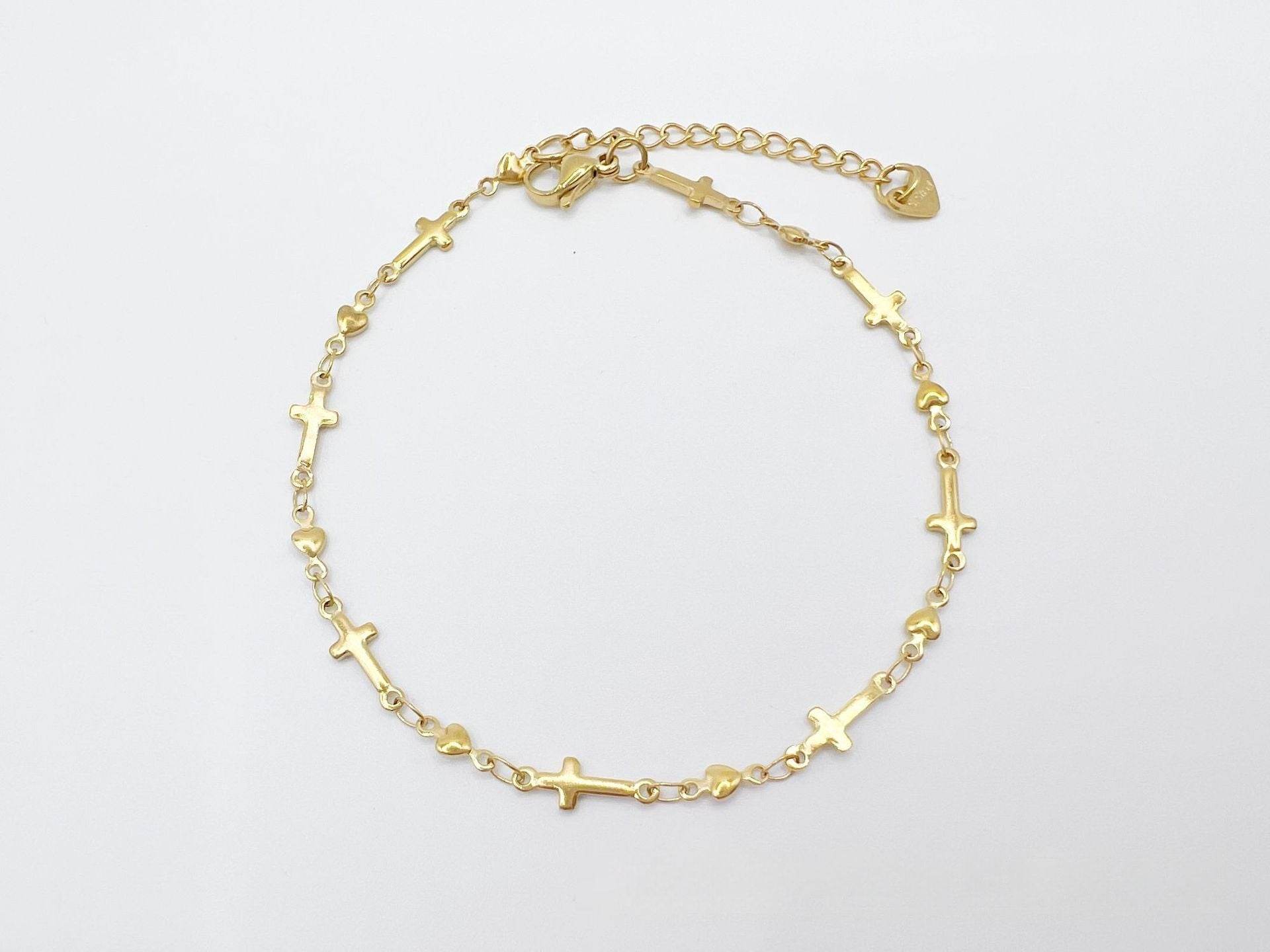 Simple Niche European And American Style Stainless Steel Anklets - Mubimart