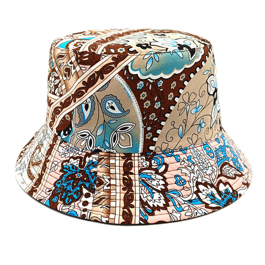 Paisley Bucket Hat Color Matching Printing Double-sided Wear