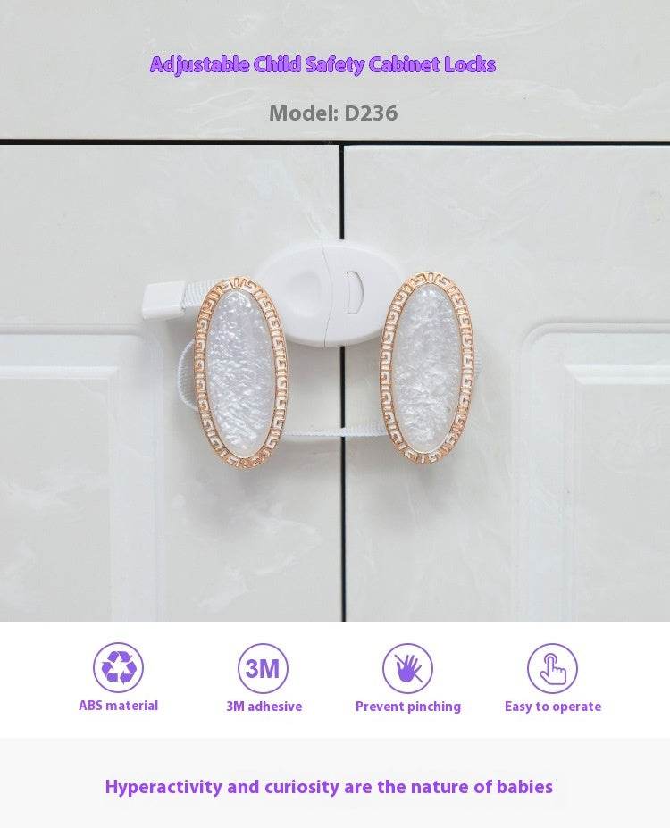 Multi Functional Adjustable Child Safety Cabinet Lock - Mubimart