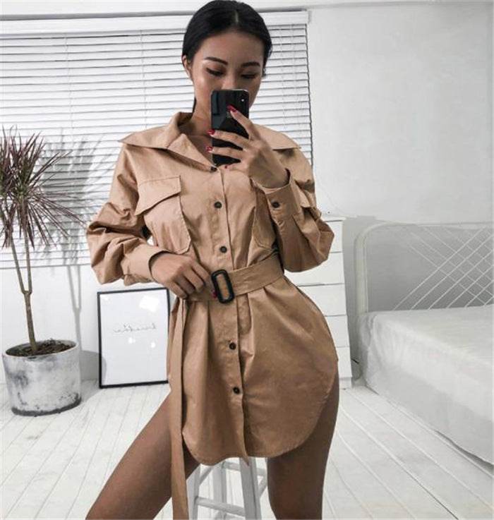 New shirt dress - Mubimart