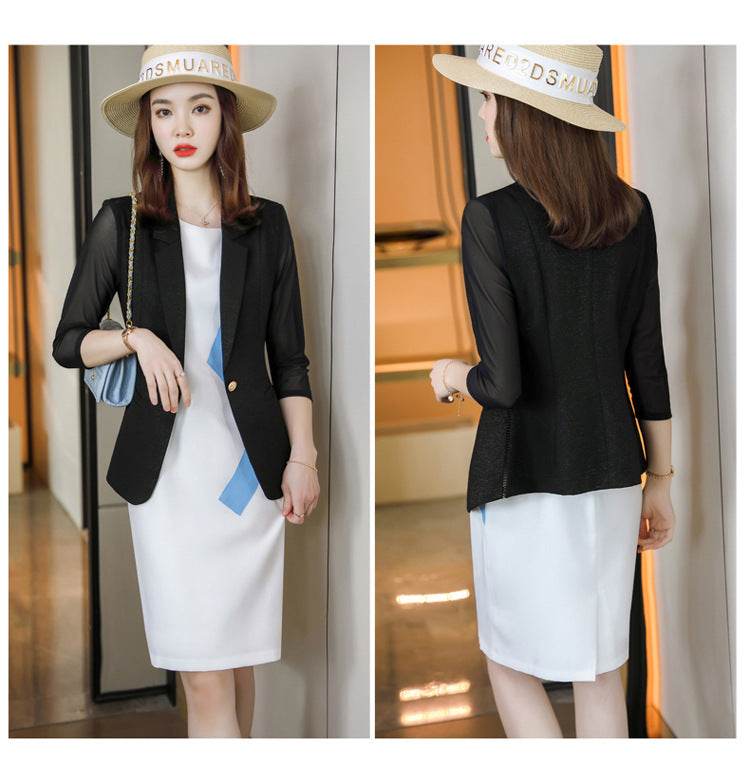 Women's Summer Dress Work Fashion Temperament Goddess Fan - Mubimart