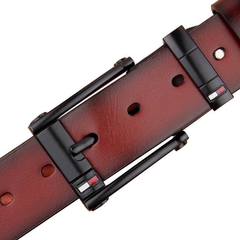 Mens Fashion Antique Pin Buckle Belt - Mubimart