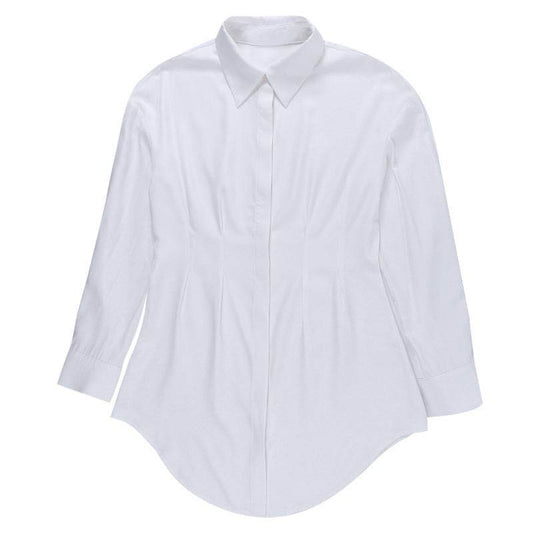 Women's waist shirt dress - Mubimart
