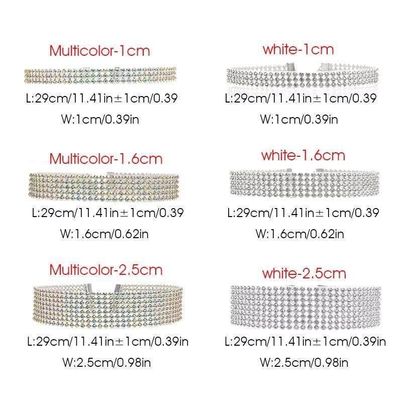 Fashion Women Full Crystal Rhinestone Choker Necklace Wedding Jewelry Chokers Necklaces For Women - Mubimart
