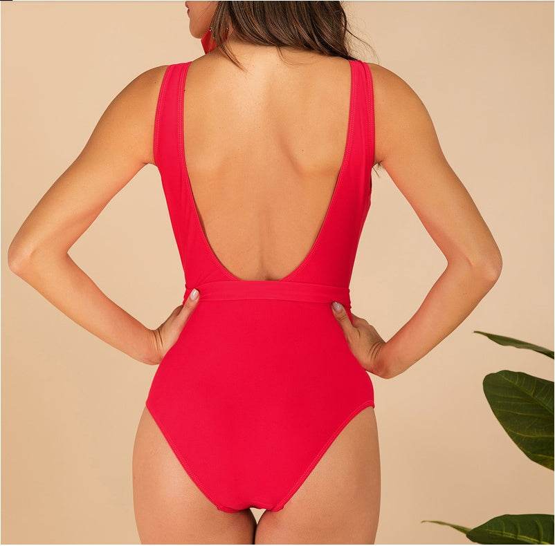 Printed bikini bodysuit - Mubimart