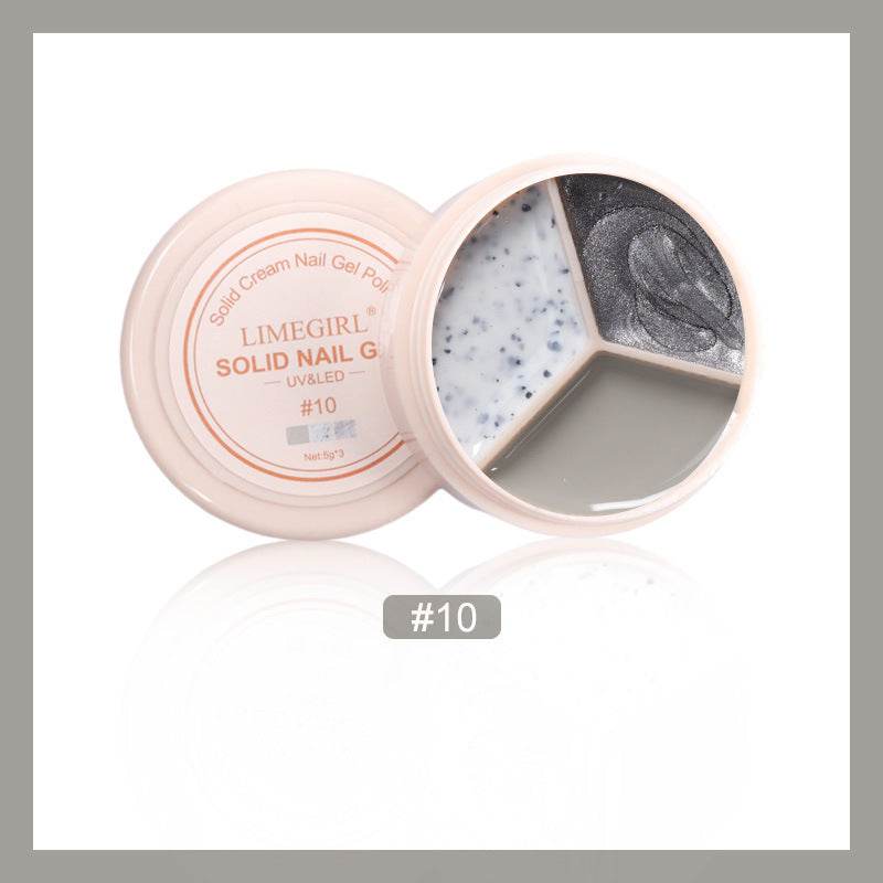 Cream Nail Polish Eye Shadow Bag - Mubimart