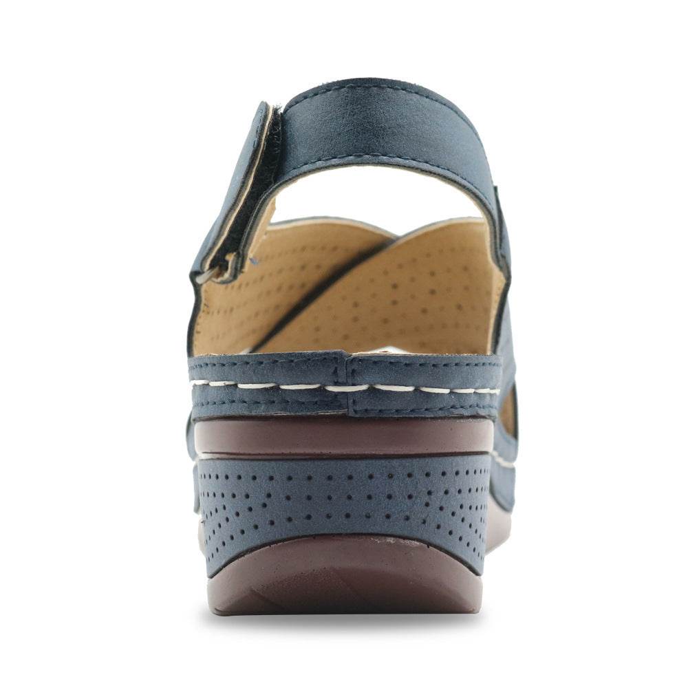 Platform sandals with rounded wedge heels - Mubimart