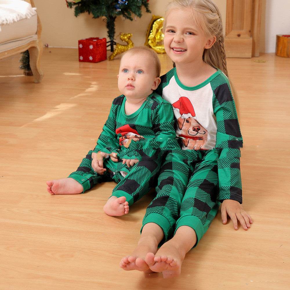 Family Set Christmas Fashion Long Sleeve Pajamas - Mubimart