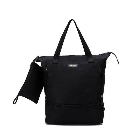 Canvas gym bag sports bag large capacity duffel bag portable yoga bag - Mubimart