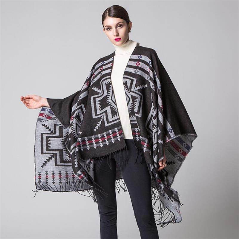 Split shawl scarf - Mubimart