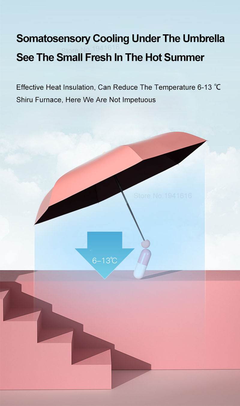 UV proof capsule umbrella - Mubimart
