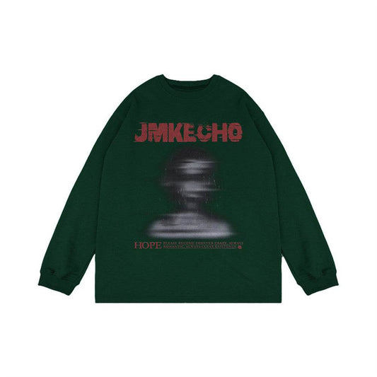 Fashion Printed Loose Sweatshirt Men - Mubimart