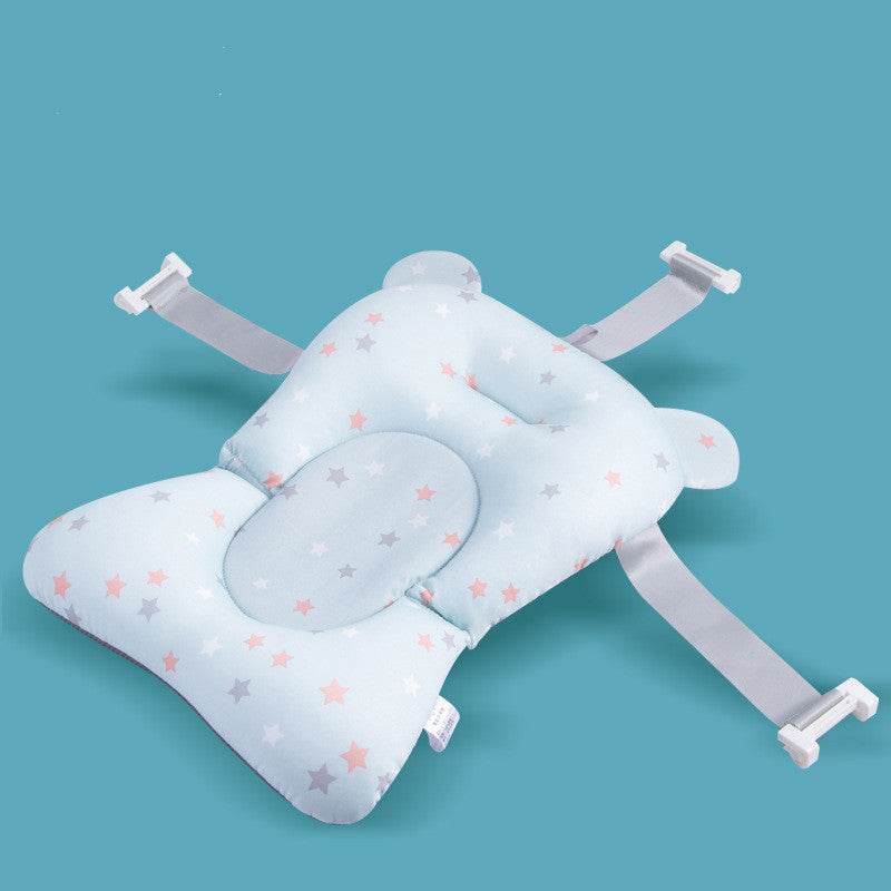 Baby Bath Seat Support Mat Foldable Baby Bath Tub Pad & Chair Newborn Bathtub Pillow Infant Anti-Slip Soft Comfort Body Cushion - Mubimart