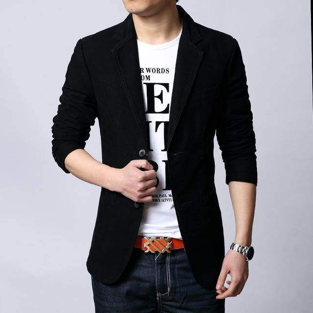 Men Blazer Fashion Slim casual blazer for Men Brand Mens suit Designer jacket - Mubimart