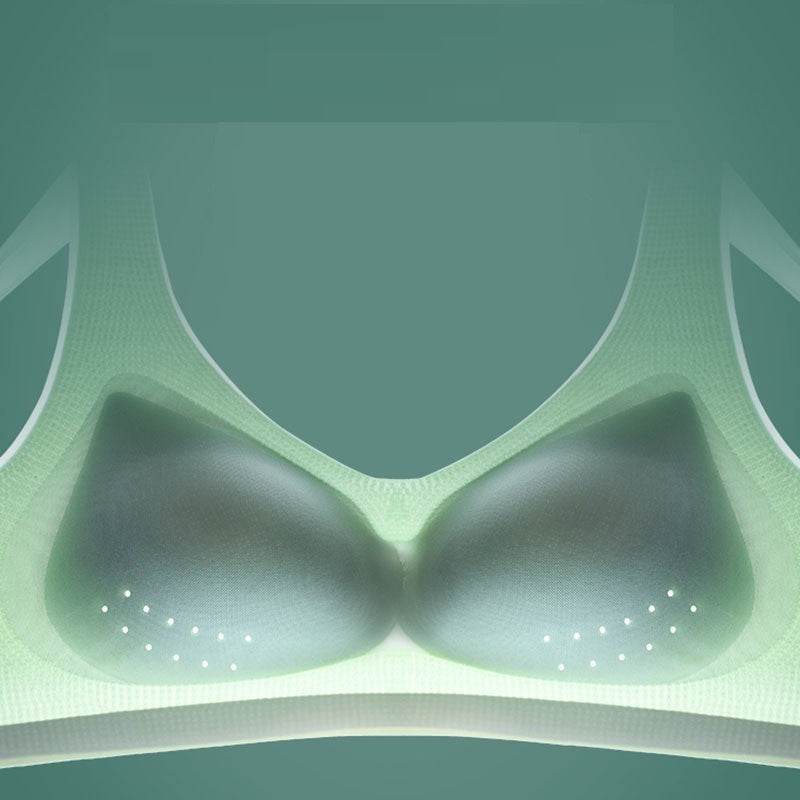 Seamless Plus Size Bra Thin Underwear Women Push Up Bra Big Size Lce Silk Breathable Female Bra - Mubimart
