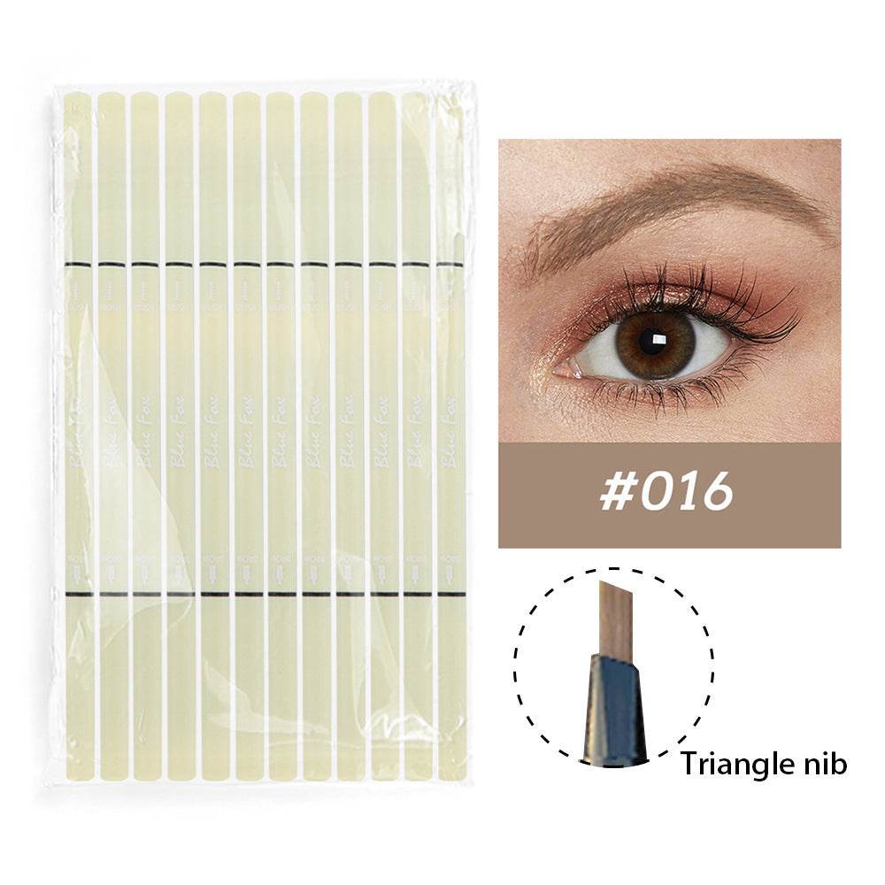 Ultra-fine Double-headed Eyeliner Eyebrow Pencil Rotatable - Mubimart