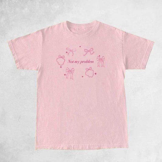 Fashion Ribbon Bow T-shirt For Women - Mubimart