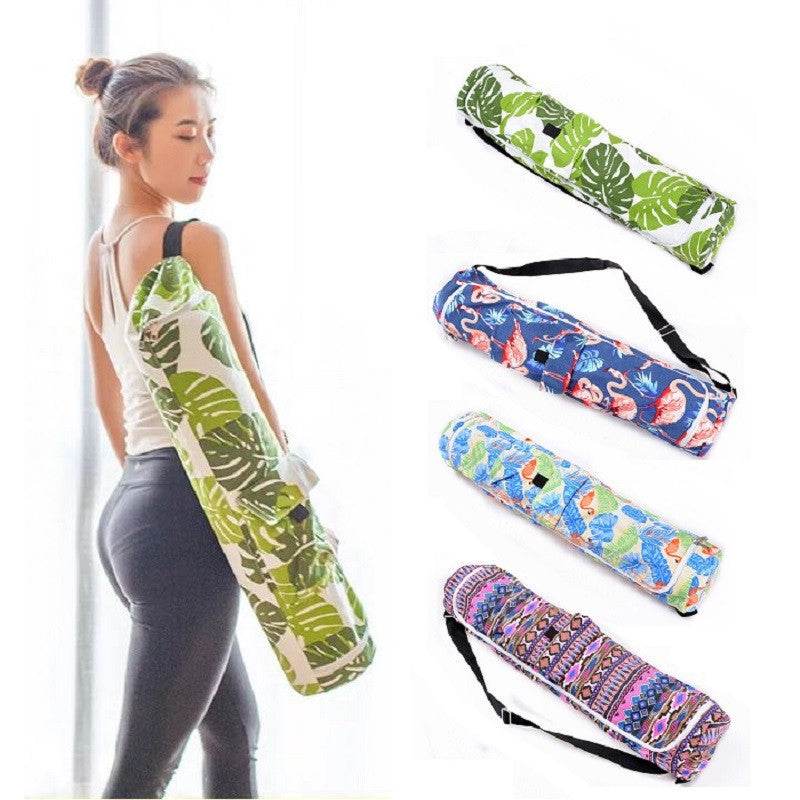Portable yoga mat canvas bag - Mubimart