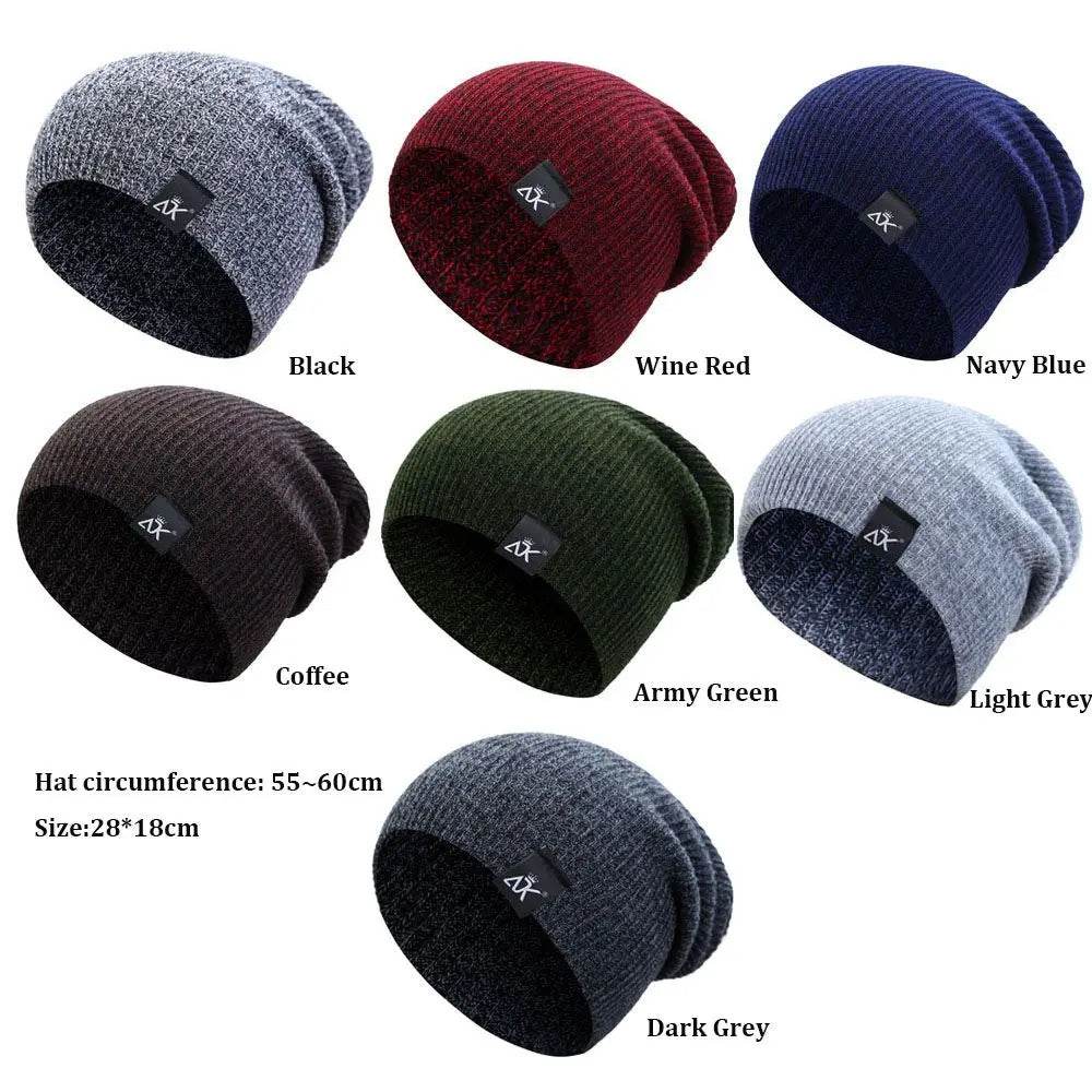 Unisex Fashionable Knitted Beanie, Winter Wool Elastic Hat For Outdoor Cycling, Camping, Travel Winter Beanie Hat Acrylic Knit Hats For Men Women - Mubimart