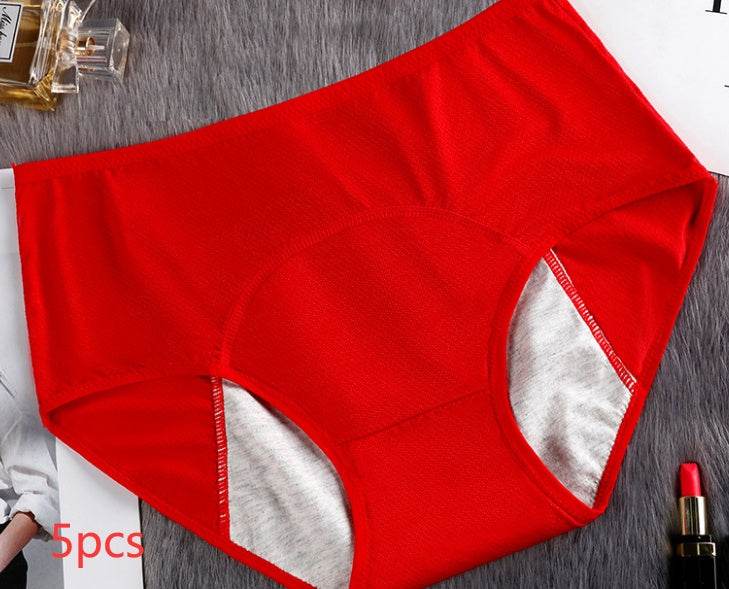 5PCS Menstrual Underwear Women Leak Proof Panties - Mubimart