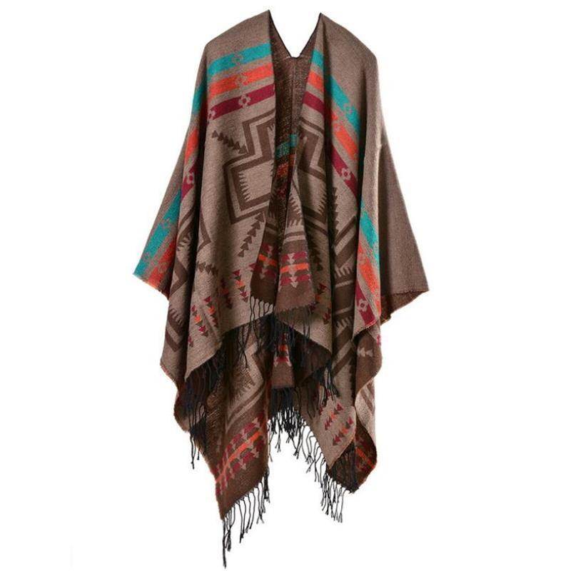 Split shawl scarf - Mubimart