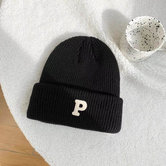 Men And Women Autumn And Winter Korean Style All-matching Couple Trendy Brand Thermal Head Cover Beanie Hat - Mubimart