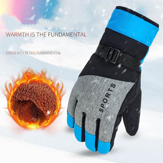 Men Ski Gloves Thickened And Velvet - Mubimart