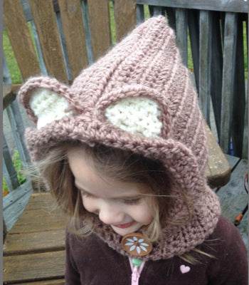 Baby Girls Hats Handmade Kids Winter Hats Wrap Bear Scarf Caps - Mubimart