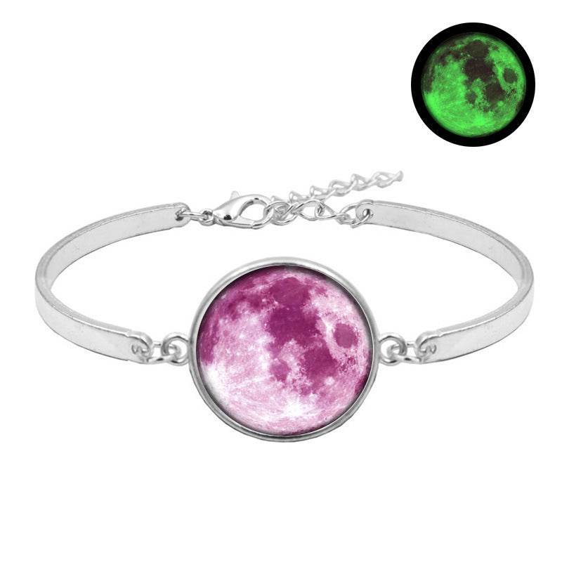 Galaxy Moon Time Gemstone Luminous Bracelet - Mubimart