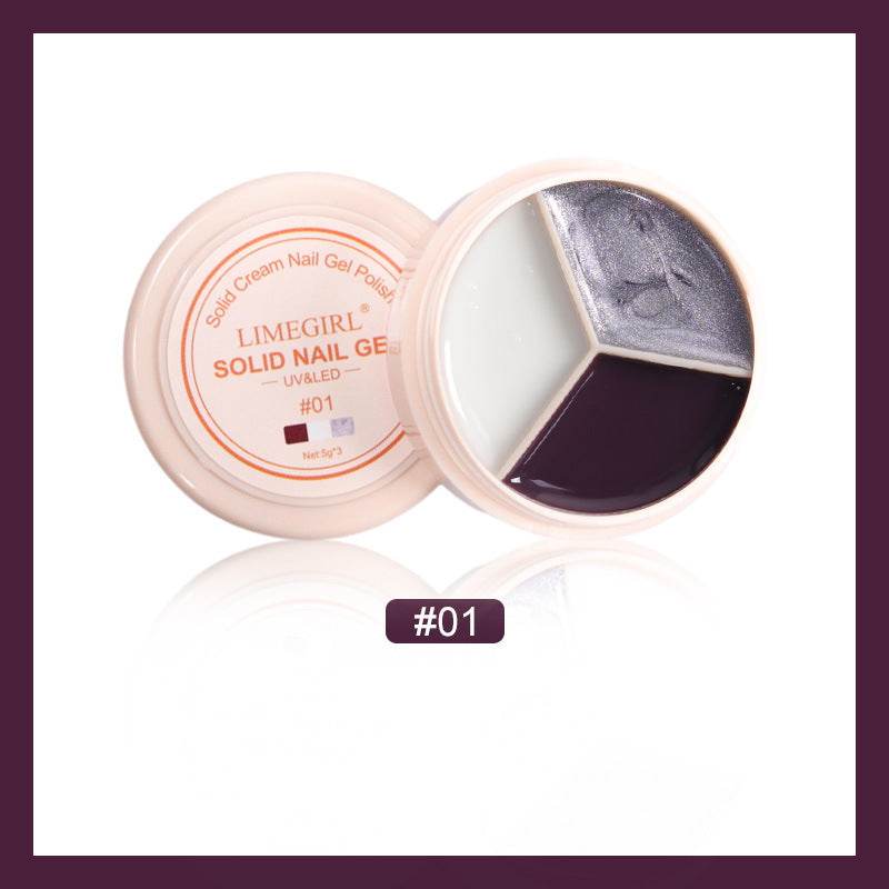 Cream Nail Polish Eye Shadow Bag - Mubimart