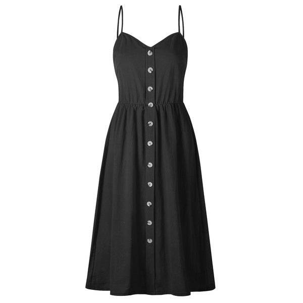 Printing Slip Dress - Mubimart