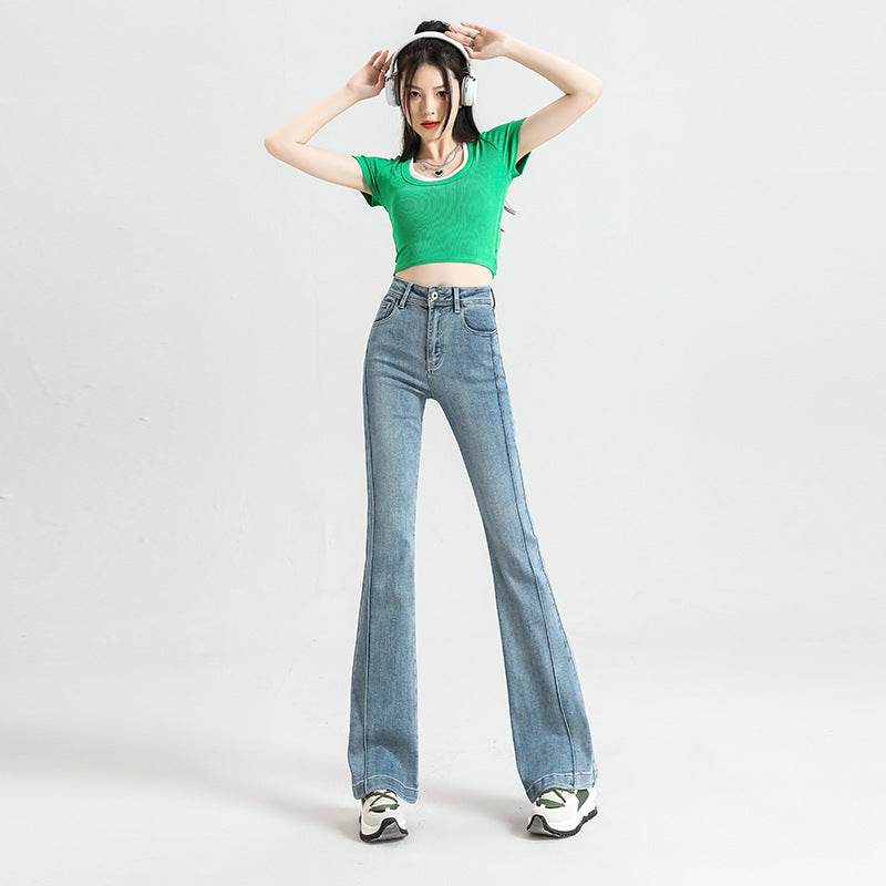 Fashionable High Waist Skinny Jeans For Women - Mubimart