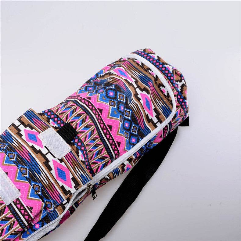 Portable yoga mat canvas bag - Mubimart
