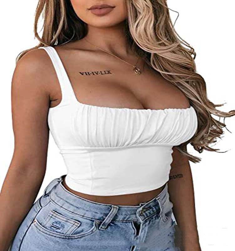 Women's Sexy Backless Camisole Top High Waist Tight-fitting Camisole - Mubimart