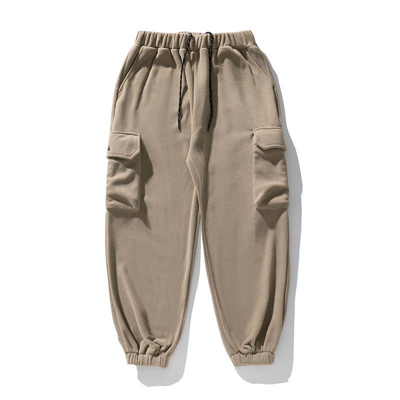 Polar Fleece Loose Sports Workwear Sweatpants - Mubimart