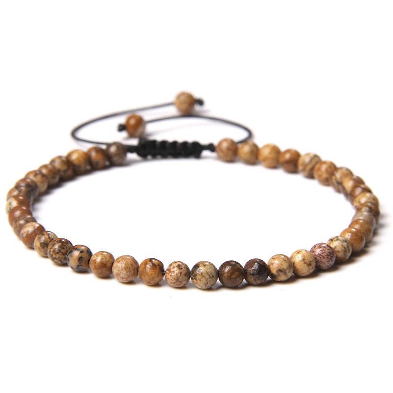 Adjustable Natural Raw Gemstone Beading Bracelet - Mubimart