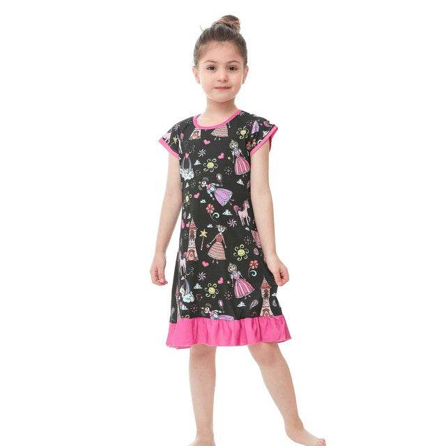 3D Printing Pajamas Children Clothes Children Pajamas Dresses Baby Girls Pajamas Pajamas - Mubimart