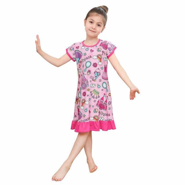 3D Printing Pajamas Children Clothes Children Pajamas Dresses Baby Girls Pajamas Pajamas - Mubimart