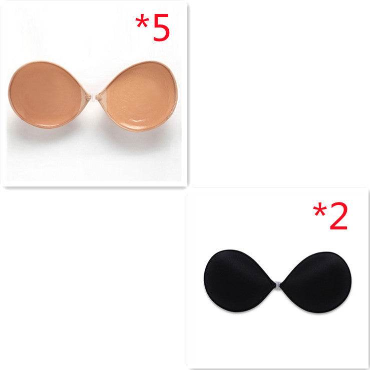 Breathable Seamless Push Up Strapless Invisible One Piece Silicone Bra - Mubimart