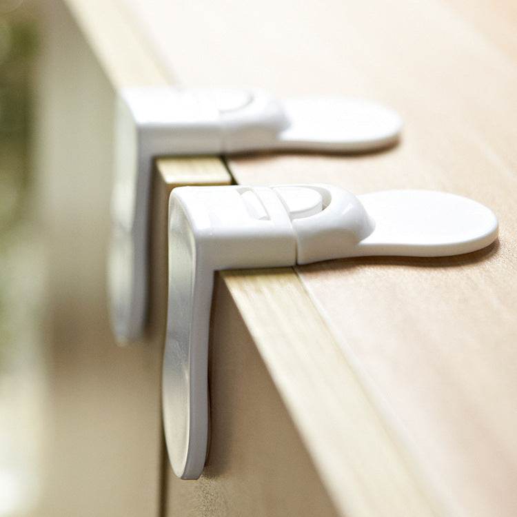 Children's Right-angle Safety Lock Anti-pinch Refrigerator Cabinet Door Lock - Mubimart