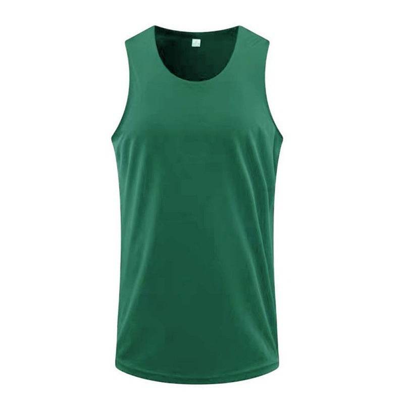 Breathable Ice Silk Sports Vest Men's Workout Sleeveless T-shirt - Mubimart